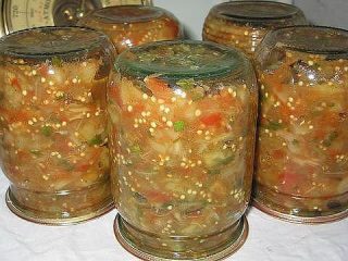 Talong caviar para sa taglamig nang walang isterilisasyon