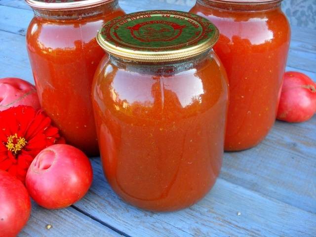 Tomato juice for the winter