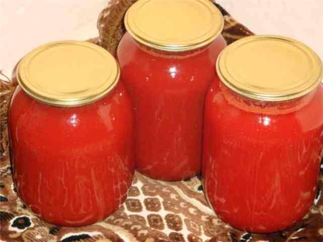Tomato juice para sa taglamig